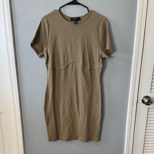 Forever 21 Olive Plus Size Bodycon Ribbed Knit Dress
